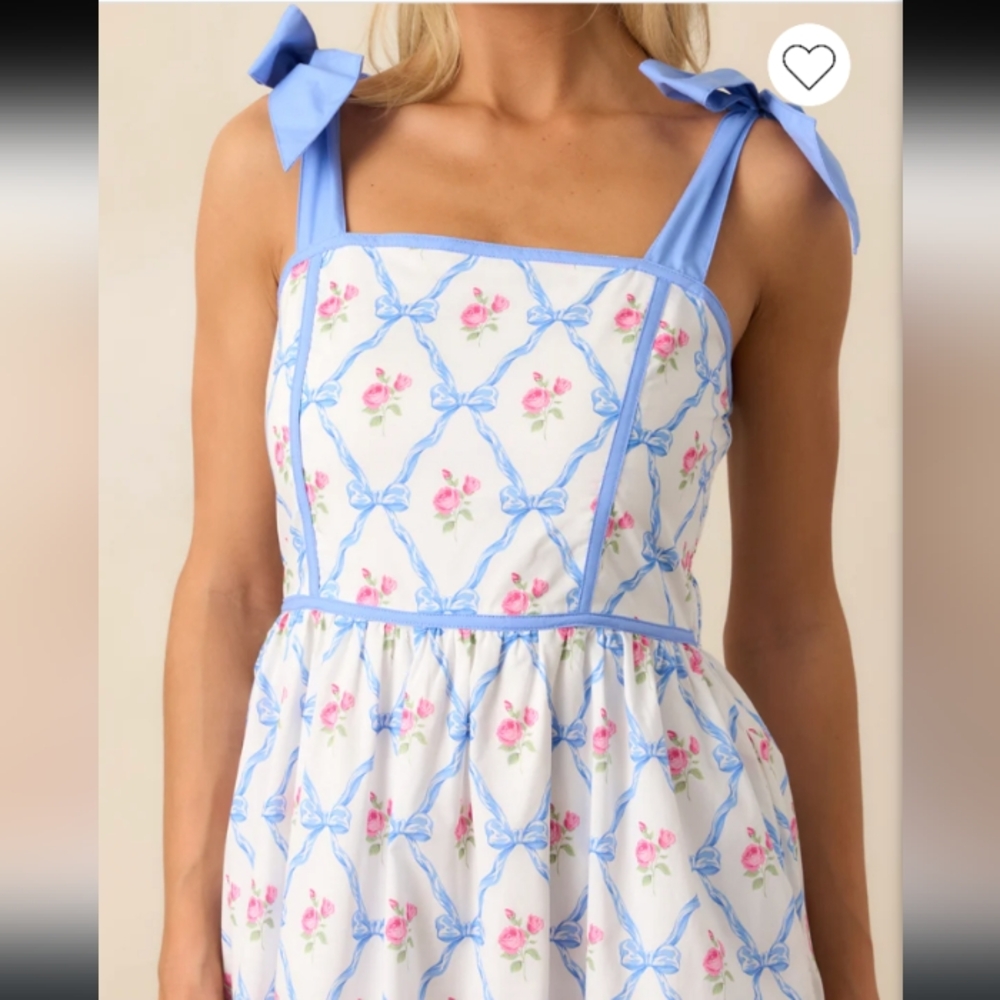 Entro Floral Blue and White Sundress - Picture 2 of 8